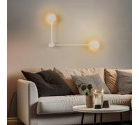 Nowodvorski Lighting Aplique Orbit II 20/40, blanco, 2 luces