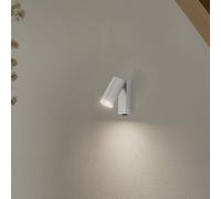 Nowodvorski Lighting Foco de pared FOURTY, gris claro, altura 17 cm, metal, GU10