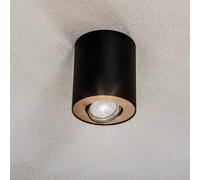 Nowodvorski Lighting Juego de downlights, orientables, negro, interior dorado