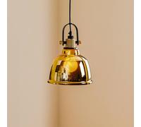 Nowodvorski Lighting Lámpara colgante AMALFI con pantalla transparente, dorada