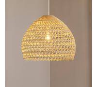 Nowodvorski Lighting Lámpara colgante BOHO, Ø 60 cm, marrón natural, ratán, E27