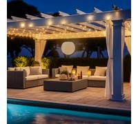 Nowodvorski Lighting Lámpara colgante exterior Cumulus, Ø 60 cm, blanca, plástico, IP65, E27