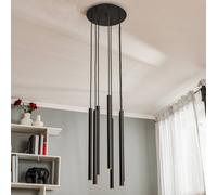 Nowodvorski Lighting Lámpara colgante Laser de 7 luces, negro