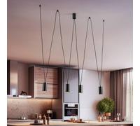 Nowodvorski Lighting Lámpara colgante More Eye, 4 luces, negro