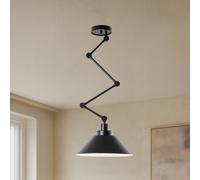Nowodvorski Lighting Lámpara colgante Pantograph con suspensión articulada, negro