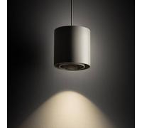 Nowodvorski Lighting Lámpara colgante Point Duo, gris satinado, acero, Ø 13 cm, GU10