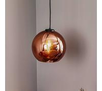 Nowodvorski Lighting Lámpara colgante Polaris, cristal espejado, cobre