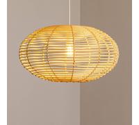 Nowodvorski Lighting Lámpara colgante RATTAN, Ø 60 cm, marrón natural, ratán, E27