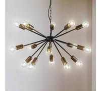 Nowodvorski Lighting Lámpara colgante Rod Black XV, negra, 15 luces