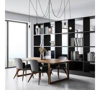 Nowodvorski Lighting Lámpara colgante Spider en negro, 5 luces