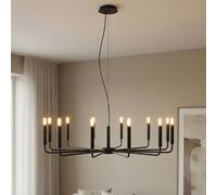 Nowodvorski Lighting Lámpara de araña ORTO B, negro, metal, Ø 103 cm, 12 luces