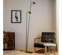 Nowodvorski Lighting Lámpara de pie Mono II, 2 luces, negro/dorado