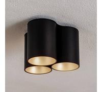 Nowodvorski Lighting Plafón Eye Tone III, negro/dorado