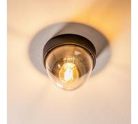 Nowodvorski Lighting Plafón Nook con pantalla transparente, negro
