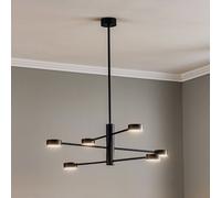 Nowodvorski Lighting Plafón Orbit VI, negro, 6 luces