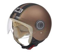 Nox casco jet, bronce mate negro, talla XS