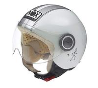 NOX, Casco jet moto n210 blanco gris, XL