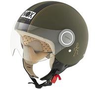NOX, Casco jet moto n210 caqui negro mate, XL