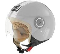 NOX, Casco jet moto n210 nardo gris blanco, M