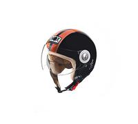 Nox Casco Jet N210, Negro/Naranja, XL