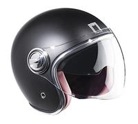 NOX, casco moto jet Heritage negro mate, XS