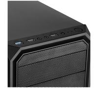 NOX COOLBAY MX2 - Minitorre micro ATX, Lector de Tarjetas Integrado, Ventilador 120mm incluido, USB 3.0, hasta 4 discos duros, Negro
