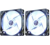 Nox Coolfan 120 - NXCFAN120LW - Ventilador para Caja PC, 12 cm, LED Blanco (Paquete de 2)