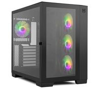 NOX Xtreme Products Hummer Astra - Semitorre ATX/Micro ATX con Cristal Templado, Ventiladores EASYLINK LED ARGB, hasta 10 Ventiladores, Soporta Gráficas Grandes, USB 3.0, Negro