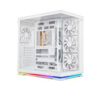 NOX Xtreme Products Hummer Galaxy - Caja PC, Cristal Templado Frameless, 4 Ventiladores 120mm PWM, Espacio para 10 Ventiladores, USB-C y USB 3.0, Controladora Hub ARGB, ATX/M-ATX/ITX, Blanco