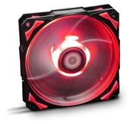 Nox Hummer H-FAN - NXHUMMERF120LR, Ventilador para Caja Ordenador PC 120mm, LEDs Brillantes, 7 Aspas Traslúcidas, Rodamientos Hidráulicos, Esquinas con Soporte de Goma, Color Rojo / Negro