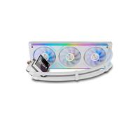NOX XTREME PRODUCTS Hummer M-360 LCD - Kit refrigeración líquida con pantalla LCD, tres ventiladores de 120 mm con PWM, iluminación ARGB, alto rendimiento térmico, compatible con Intel y AMD, Blanco