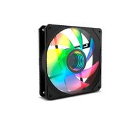 NOX XTREME PRODUCTS HUMMER M-FAN - Ventilador para caja PC 120 mm, ARGB con efecto espejo infinito, 7 aspas translúcidas, rodamientos hidráulicos, esquinas con soporte de goma, color negro