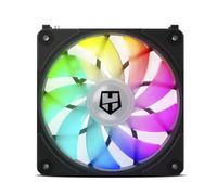NOX XTREME PRODUCTS HUMMER EASY LINK BLACK - Ventilador 120mm, LED ARGB, PMW ultrasilencioso, 9 aspas, sin cables, 4 pads goma antivibración, velocidad hasta 1500RPM, color negro