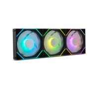 NOX XTREME PRODUCTS HUMMER PRO LINK - Kit 3 Ventiladores ARGB Magnéticos 120 mm con PWM, Conexión sin Cables, Iluminación Espejo Infinito, Silenciosos y Alta Refrigeración para PC Gaming, Color Negro