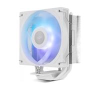 NOX XTREME PRODUCTS HUMMER R-400 ARGB White - Disipador CPU por Aire, Ventilador 120mm PWM, Iluminación ARGB, TDP 235W, 4 Heatpipes, Compatible Intel/AMD, Silencioso y Eficiente, Blanco