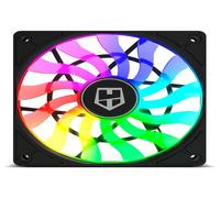 NOX XTREME PRODUCTS HUMMER SLIM FAN - Ventilador para caja PC 120 mm, LED ARGB, 13 aspas translúcidas, diseño silencioso super slim, rodamientos hidráulicos, esquinas con soporte de goma, color negro