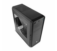 Nox Hummer ZS - NXHUMMERZS - Semitorre ATX, ventana lateral transparente, opción para refrigeracion liquida, 2 ventiladores 120mm incluidos, lector de tarjetas SD/micro SD, color negro