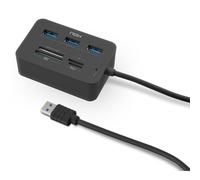 NOX Xtreme Products Card Reader Complete USB 3 - HUB USB y Lector de Tarjetas, USB 3.0, Compatible Windows/Mac/Linux, Dimensiones 77×50×26 mm, Color Negro
