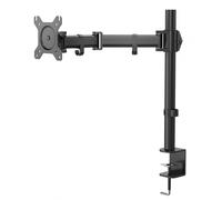 NOX XTREME PRODUCTS Soporte Monitor 13″/27" -NXLITESNGLSTAND- gestion cableado, Brazos articulados, Compatible VESA 75/100, Abrazadera de Escritorio, Ajuste 3D, Negro