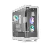 NOX Semitorre HUMMER ETHER Cristal Curvo Negro&Bla NXHUMMERETHERBW