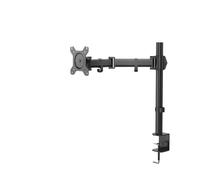 NOX XTREME PRODUCTS Soporte Monitor 13″/27" -NXLITESNGLSTAND- gestion cableado, Brazos articulados, Compatible VESA 75/100, Abrazadera de Escritorio, Ajuste 3D, Negro