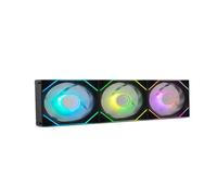NOX XTREME PRODUCTS HUMMER PRO LINK - Kit 3 Ventiladores ARGB Magnéticos 120 mm con PWM, Conexión sin Cables, Iluminación Espejo Infinito, Silenciosos y Alta Refrigeración para PC Gaming, Color Negro