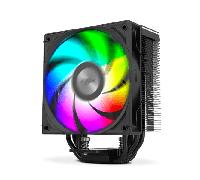 NOX XTREME PRODUCTS HUMMER H-500 - Disipador CPU con pantalla digital de temperatura, compatible AMD AM/AM4 e Intel 115X/1200/1700/1851, ventilador 120 mm PWM, 4 heatpipes cobre/aluminio, negro