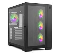NOX Xtreme Products Hummer Astra - Semitorre ATX/Micro ATX con Cristal Templado, Ventiladores EASYLINK LED ARGB, hasta 10 Ventiladores, Soporta Gráficas Grandes, USB 3.0, Negro