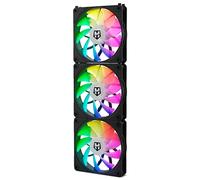 NOX XTREME PRODUCTS HUMMER EASY LINK - Set de 3 ventiladores 120 mm, LED ARGB, PWM ultrasilenciosos, conexión sin cables, 4 pads de goma antivibración, velocidad hasta 1500 RPM, color negro