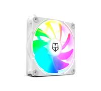 NOX XTREME PRODUCTS HUMMER EASY LINK WHITE - Ventilador 120mm, LED ARGB, PMW ultrasilencioso, 9 aspas, sin cables, 4 pads goma antivibración, velocidad hasta 1500RPM, color blanco
