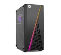 NOX Xtreme Products Hummer Frost - Microtorre Micro ATX,ATX, hasta 6 Ventiladores 160mm, Tira LED ARGB Rainbow, Ventana Cristal Templado, gráficas Gran tamaño, USB 3.0, Color Negro