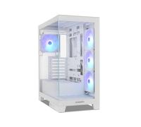 NOX XTREME PRODUCTS HUMMER GLOCK WHITE - Semitorre ATX | M-ATX | ITX, cristal templado panorámico frameless, espacio 10 ventiladores, 4X ventiladores 120mm preinstalados, USB-C y USB 3.0, color blanco
