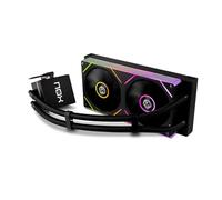 NOX XTREME PRODUCTS Hummer M-240 LCD - Kit refrigeración líquida con pantalla LCD, dos ventiladores de 120 mm con PWM, iluminación ARGB, alto rendimiento térmico, compatible con Intel y AMD, Negro