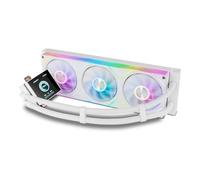 NOX XTREME PRODUCTS Hummer M-360 LCD - Kit refrigeración líquida con pantalla LCD, tres ventiladores de 120 mm con PWM, iluminación ARGB, alto rendimiento térmico, compatible con Intel y AMD, Blanco